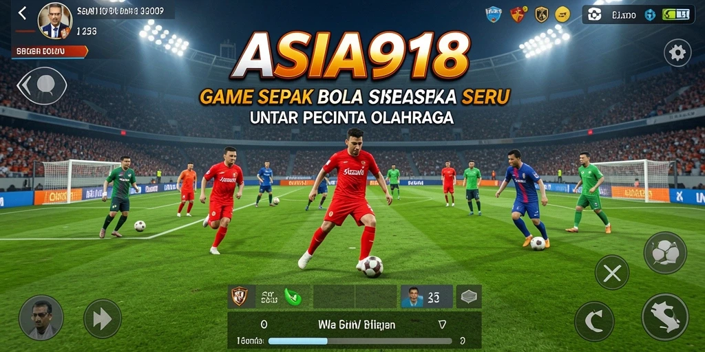 Tampilan menarik dari gameplay ASIA918 dalam aksi sepak bola.