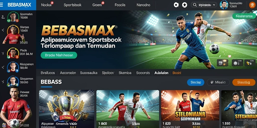 Tampilan gameplay Sportsbook yang menarik dan informatif.
