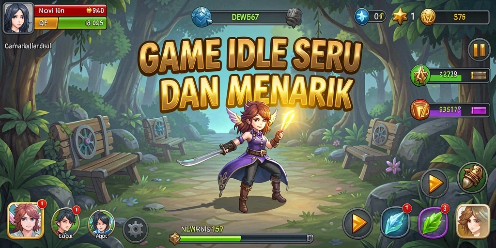 Screenshot DEWI567 menampilkan aksi gameplay Idle yang mengasyikkan.