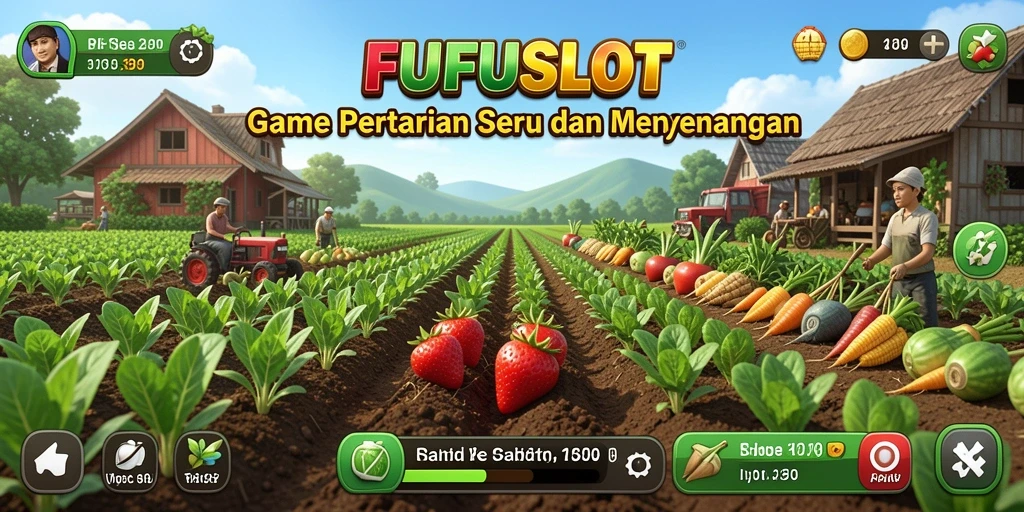 Tampilan screenshot FUFUSLOT yang menunjukkan aktivitas pertanian yang seru.