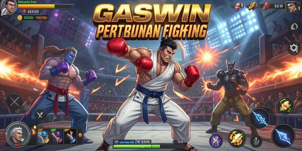 Gameplay GASWIN menampilkan pertempuran yang intens dan mendebarkan.