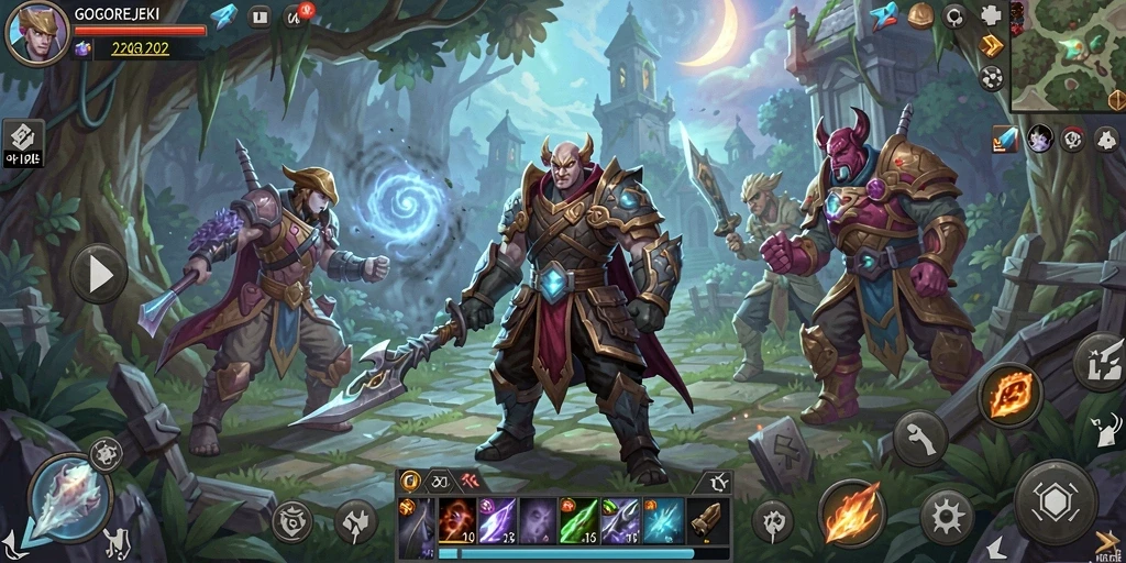 Gameplay seru GOGOREJEKI dengan pertarungan dan eksplorasi yang mendebarkan.