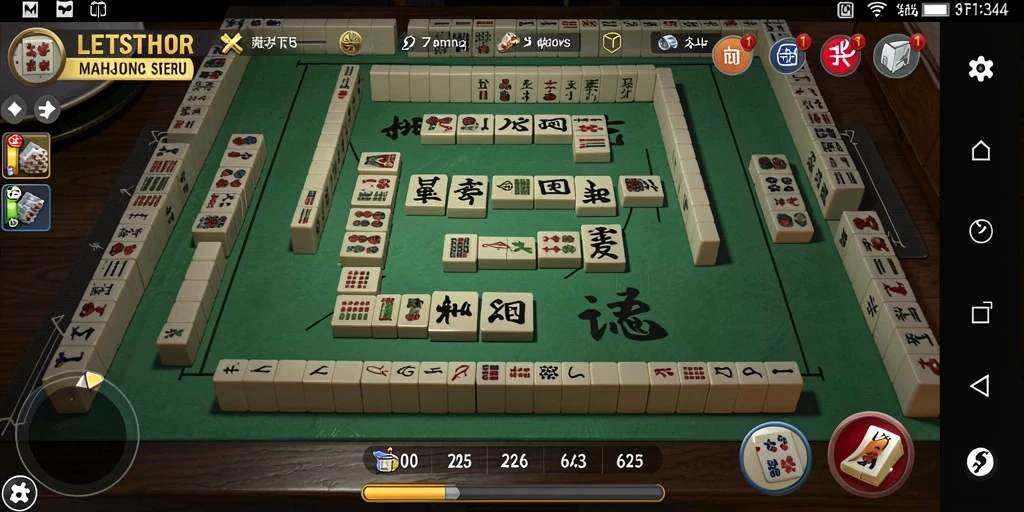Tangkapan layar LETSTHOR menunjukkan aksi gameplay Mahjong yang menarik.