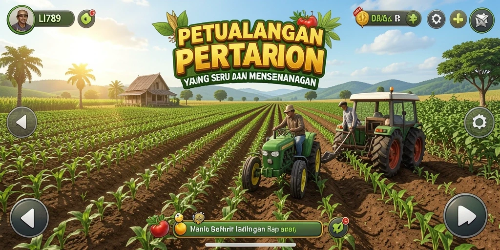 Tampilan gameplay LI789 yang memukau dalam dunia pertanian.