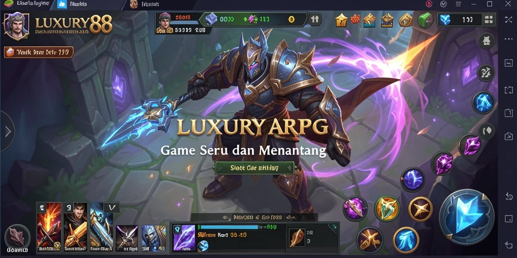 Tampilan gameplay LUXURY88 yang menegangkan dalam pertempuran ARPG.