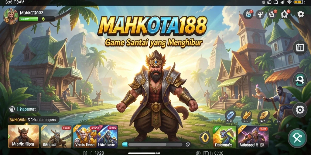 Tampilan gameplay menarik dari MAHKOTA188 yang penuh warna.