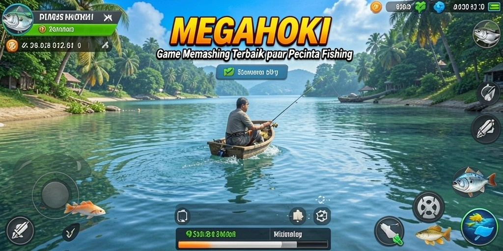 Tangkapan ikan yang megah dalam gameplay MEGAHOKI.