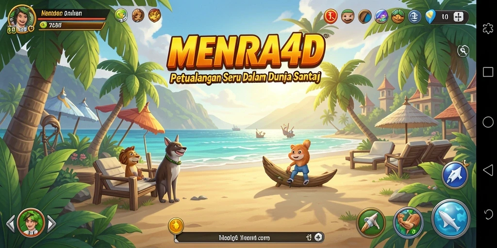Tampilan gameplay MENARA4D yang mengasyikkan dan penuh warna.
