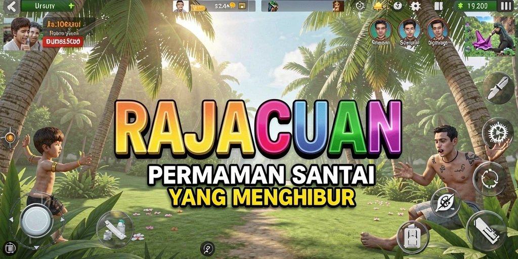 Tangkapan layar utama RAJACUAN menampilkan suasana gameplay yang menyenangkan.