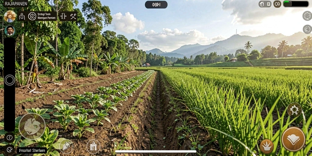 Tampilan menarik dari gameplay RAJAPANEN yang menarik dan strategis.
