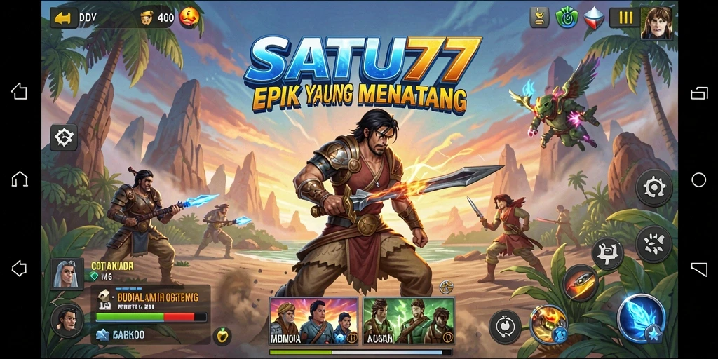 Screenshot gameplay SATU77 yang menampilkan aksi petualangan seru.