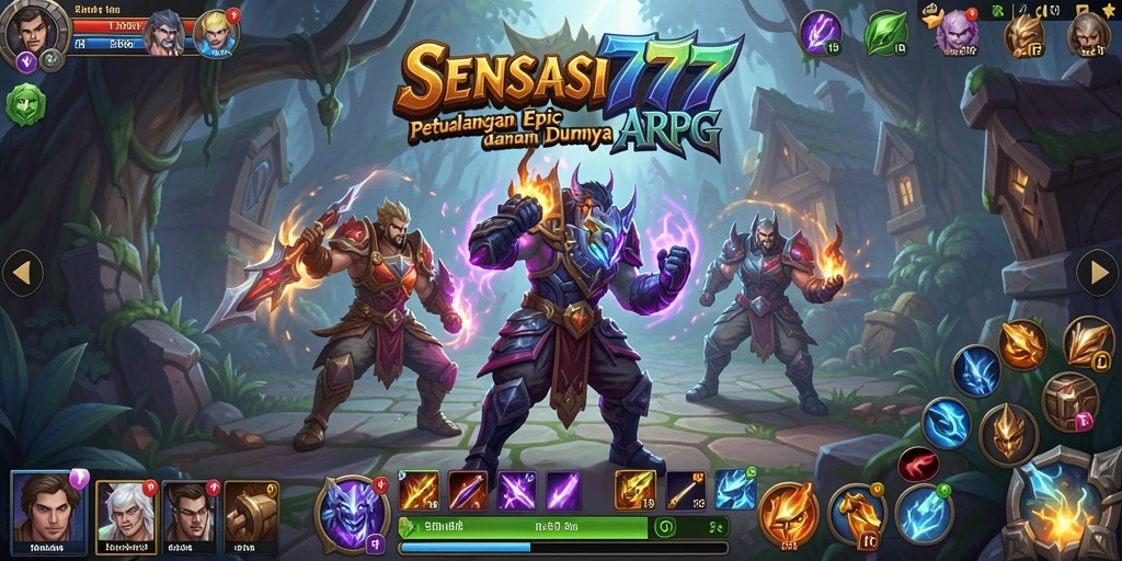 Tampilan aksi seru dalam gameplay ARPG SENSASI777.