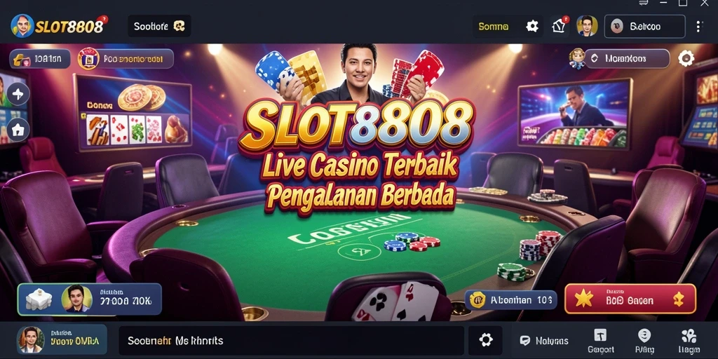 Tampilan gameplay Live Casino yang mendebarkan di SLOT8808.