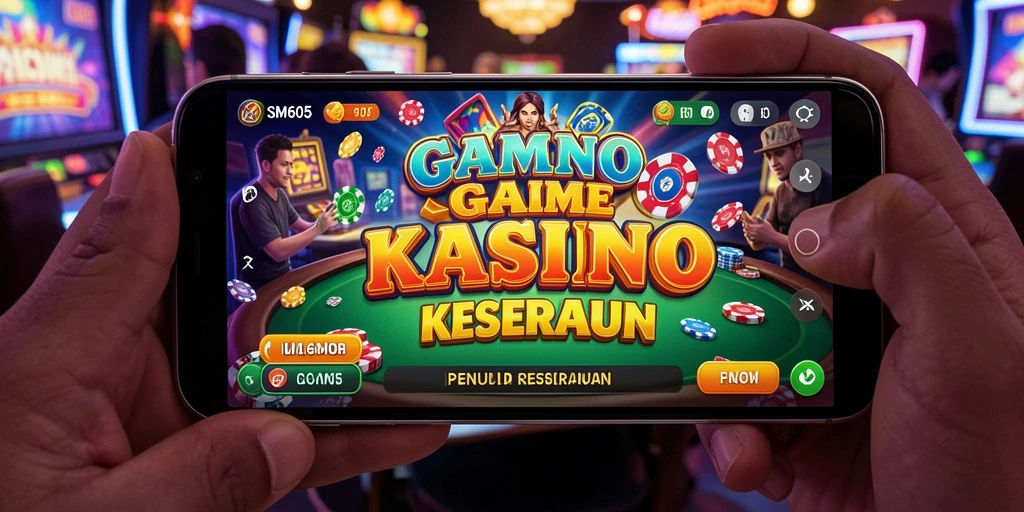 Screenshot gameplay SM605 menampilkan permainan Kasino yang mendebarkan.