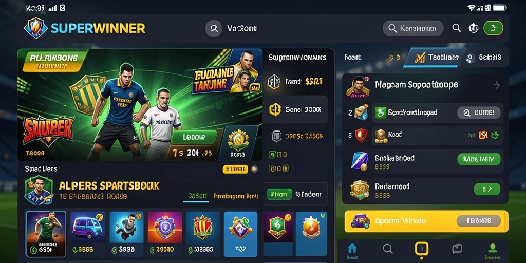 Tampilan gameplay menarik dari SUPERWINNER dengan berbagai opsi taruhan.