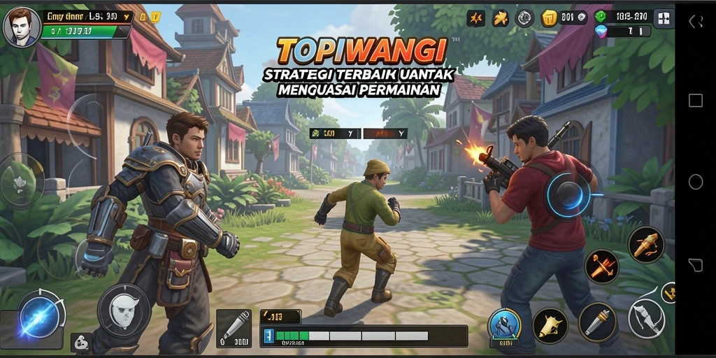Tampilan gameplay TOPIWANGI yang memikat dan strategis.