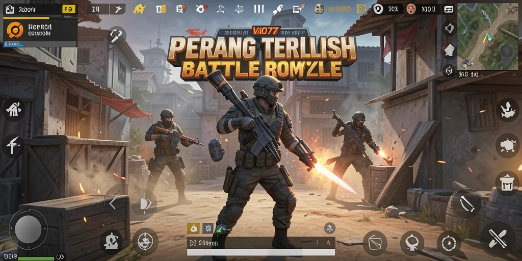 Tampilan mendebarkan dari pertempuran di VIO77 Battle Royale.