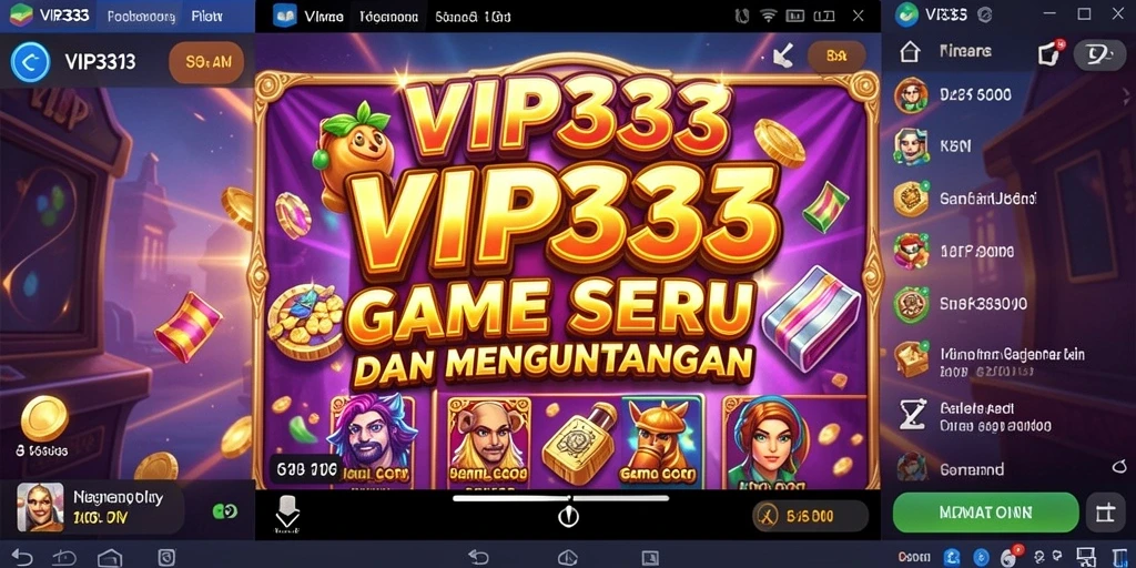 Screenshot gameplay Slot VIP333 yang mendebarkan dengan tema menarik.